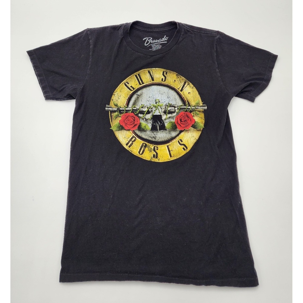 Guns N Roses Men's Shirt Size‎ S Black Short Sleeve Crew Neck Bravado Rock Band